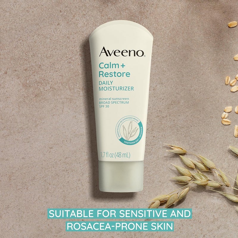 Aveeno Calm + Restore Daily Moisturizer Mineral Sunscreen SPF 30 for Sensitive Skin, 1.7 fl. oz - Image 5